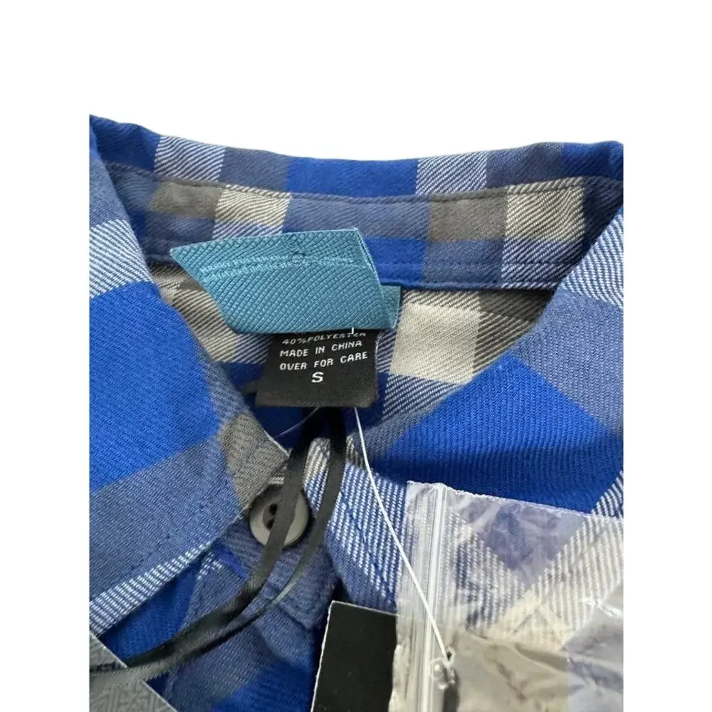 Official Harry Potter Ravenclaw Plaid Flannel Button-Down Shirt-NWT - Picture 8 of 11